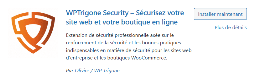 Logo de WPTrigone Security